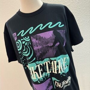 Kid Dangerous Lake Tahoe Graphic Print Short Sleeve T-Shirt Black Men's Sz M NWT